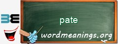 WordMeaning blackboard for pate